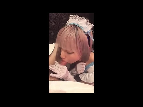 ❤️ Idol ya Kijapani [mayuka], vazi la msichana wa Kifaransa, sehemu ya 1, blowjob na kujipaka losheni ❤  ﹏